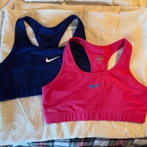 Nike Vibrant Pink and Deep Blue Sports Bras sz Large